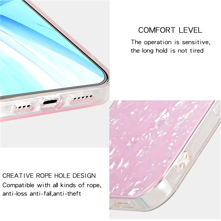 IPAKY Shockproof Slim Hard Acrylic + Soft TPU Edges IMD Protective Clear Phone Case for Xiaomi Redmi Note 11 Pro 5G (China) (MediaTek)/Note 11 Pro+ 5G - Pink