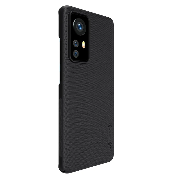 NILLKIN Frosted Shield Light Thin Anti-fingerprint PC Mobile Phone Case Phone Cover for Xiaomi 12 5G/12X 5G/12S 5G - Preto