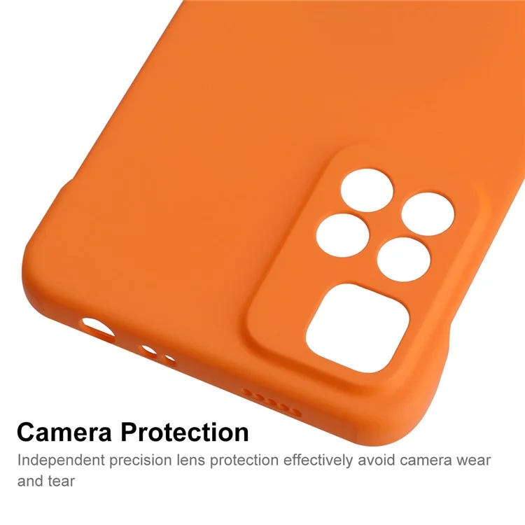 ENKAY HAT PRINCE Rubberized Finish Solid Color Frameless Matte Hard PC Protective Cover Mobile Phone Case for Xiaomi Redmi Note 11 Pro 5G (China) (MediaTek)/Note 11 Pro+ 5G - Orange