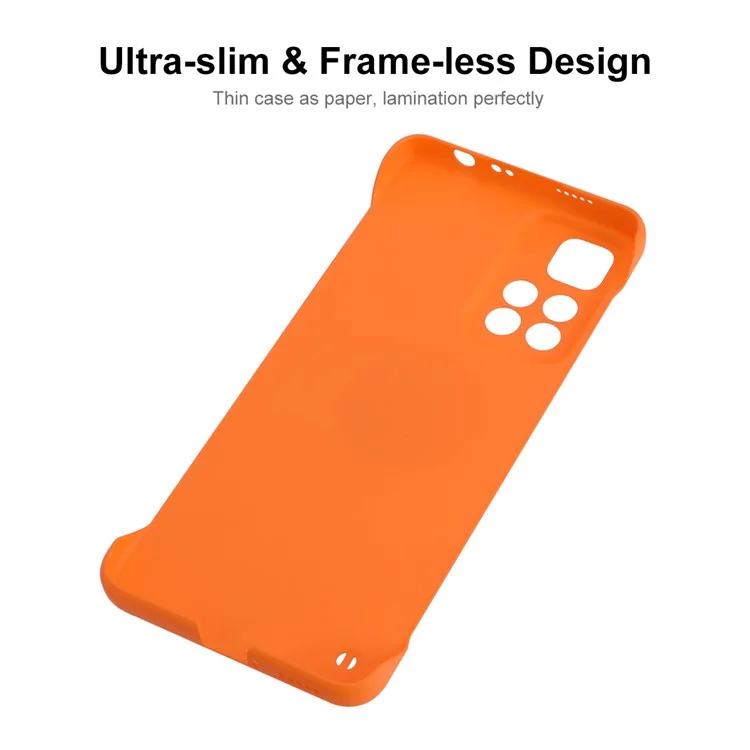 Enkay Hut Prince Gummised Finish Festkörpergeschäftsrahmen Ohne Matte Hard PC Schutzcover Mobiltelefon Für Xiaomi Redmi Note 11 Pro 5G (China) (MediaTek)/Note 11 Pro+ 5G - Orange