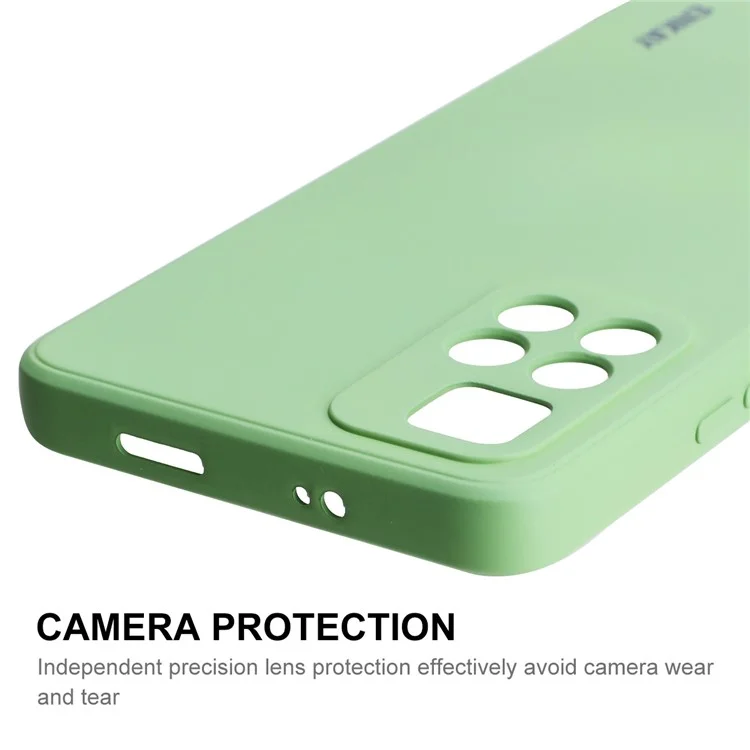 Enkay Hat Hat Prince Scratch Scratchs Soft Liquid Silicone Case Tampa Precisa Corte de Telefone Para Xiaomi Redmi Nota 11 5G (China) (mediatek)/nota 11s 5g/nota 11t 5g - Luz Verde