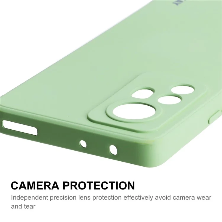 ENKAY HAT PRINCE Anti-scratch Precise Cutout Hole Opening Liquid Silicone Phone Case Phone Cover for Xiaomi 12 5G/12X 5G/12S 5G - Light Green
