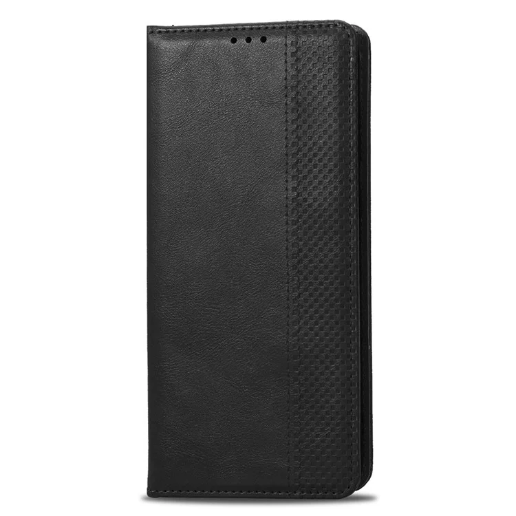 Fall Proof Retro Style Imprinted Leather Cover + TPU Inner Case Wallet Stand Phone Cover Shell for Xiaomi 12 5G/12X 5G/12S 5G - Black