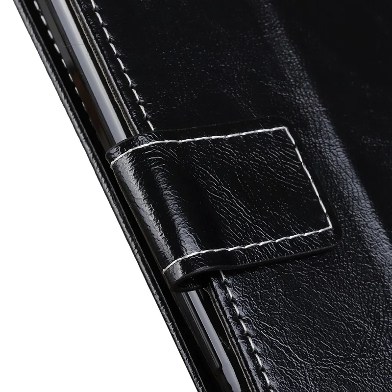 Textura de Cavalo Louco Estilo Retrô pu PU Couro Anti-queda Capa de Carteira Para Xiaomi 12 Pro 5g / 12S Pro 5G /12 Pro (dimensidade) 5g - Preto