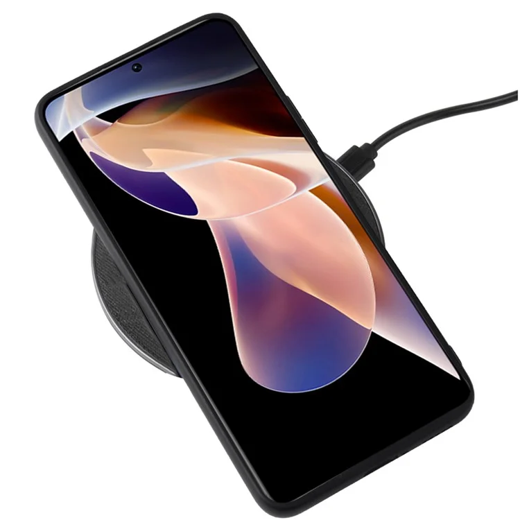 Für Xiaomi Redmi Anmerkung 11 Pro 5G (China) (MediaTek)/Note 11 Pro + 5G Pu-lederbeschichtete TPU + PC Hybrid Telefonabdeckung Anti-drop-ecken-ecken Hülle - Kohlefasertextur