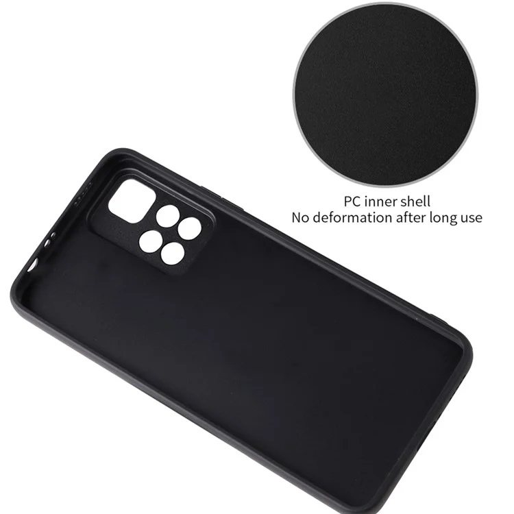 Pour Xiaomi Redmi Note 11 Pro 5G (chine) (mediatek) / Note 11 Pro + 5G PU en Cuir en Cuir TPU + PC Hybride Téléphone Couvre de Coins Améliorés Anti-décomposition - Texture en Fibre de Carbone