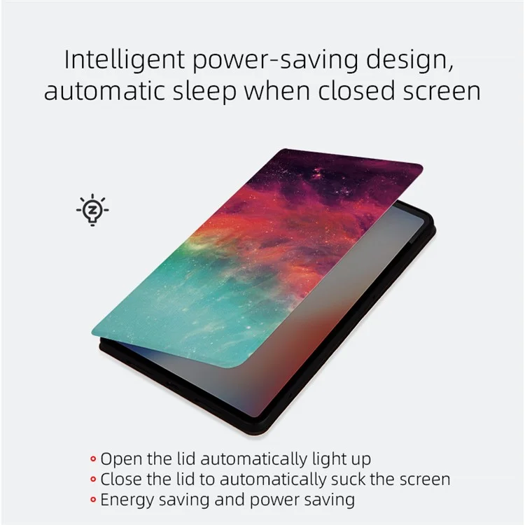 Для Xiaomi Pad 5/5 Pro Starry Sky Pattern Printing Tablet Cover PU Leather Stand Protective Case - Color Starry Sky
