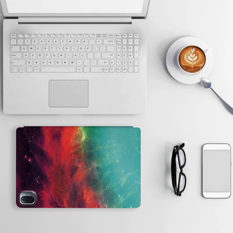 Для Xiaomi Pad 5/5 Pro Starry Sky Pattern Printing Tablet Cover PU Leather Stand Protective Case - Bright Starry Sky