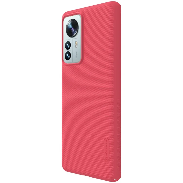 Nillkin Frosted Shield PC -hülle Für Xiaomi 12 Pro 5g / 12s Pro 5G /12 Pro (abmessung) 5G, Seidiger Touch Slim Shock Proof Drop Protective Telefonabdeckung - Rot