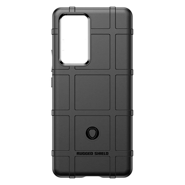 Para Xiaomi 12 Pro 5G / 12S Pro 5G /12 Pro (dimensidad) 5G Diseño de Cuadrícula Cuadrada Rugged TPU Soft TPU Engrosada Cubierta de Teléfono Protector Sin Deslizamiento - Negro