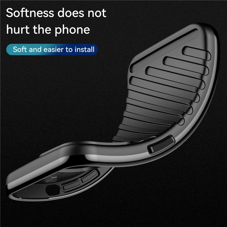For Xiaomi 12 Pro 5G / 12S Pro 5G /12 Pro (Dimensity) 5G Thunder Series Twill Texture Thickened TPU Phone Case Shock-Absorption Anti-Slip Soft Cover - Black