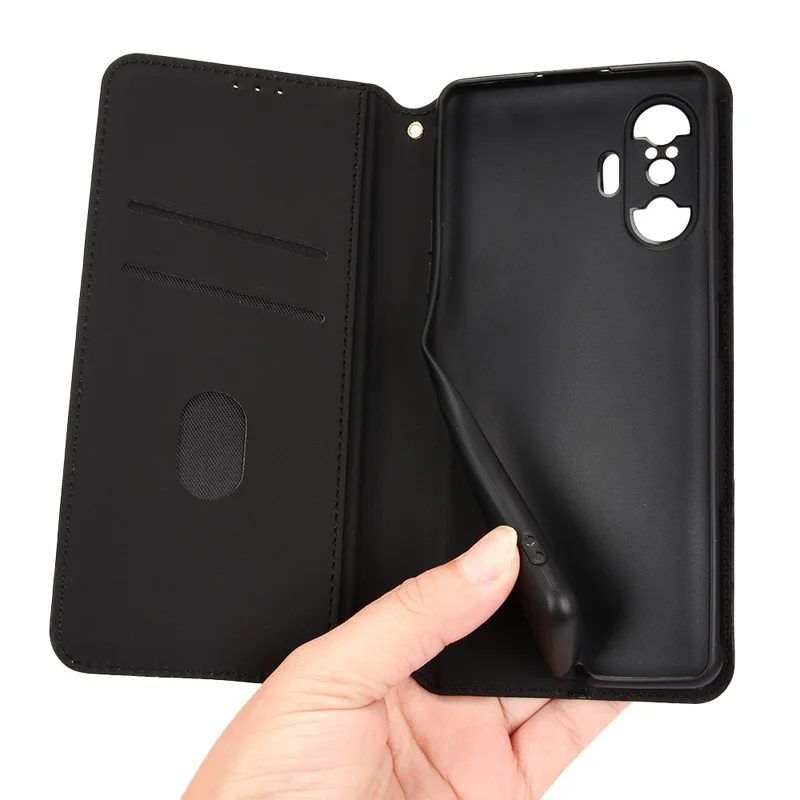 Per Xiaomi Poco F3 GT / Redmi K40 Gaming PU Leather Flip Flip Folio Book Case Rhombus Exprinted Auto Magnetic Closed State Cover - D'argento