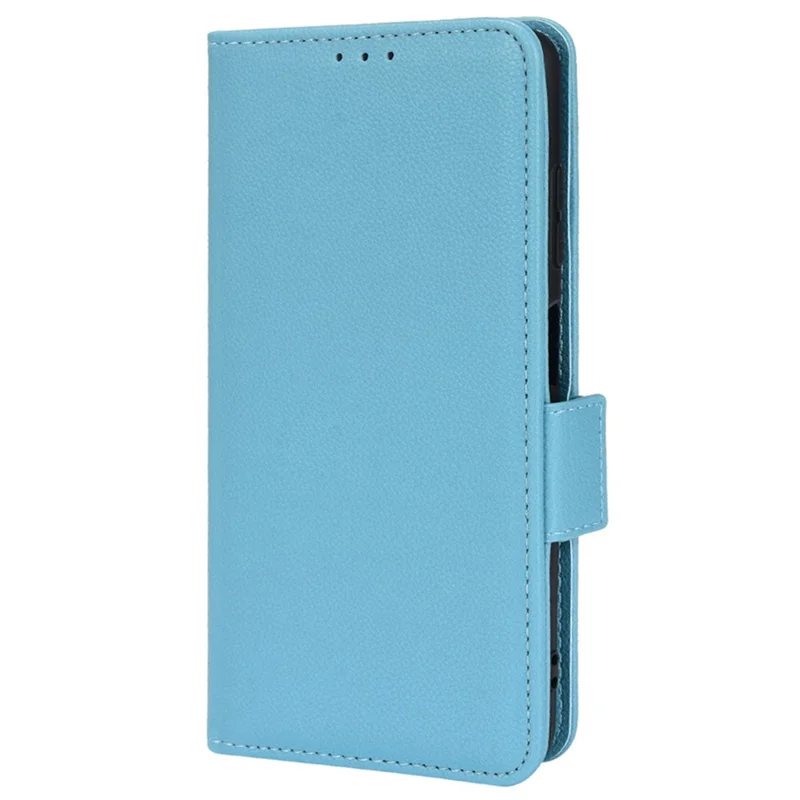 Para Xiaomi Poco X3 NFC / Poco X3 / Poco X3 Pro Antifingerprint Couather Super Superfície Smartphone Magnética Shell Litchi Textura Stand Wallet Capa Celular Capa Para Celular - Bebê Azul