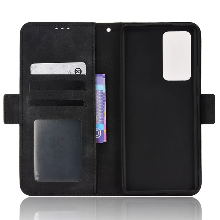 Pour Xiaomi 12 Pro 5G / 12S Pro 5G /12 Pro (Dimensity) 5G Étui portefeuille magnétique antichoc à plusieurs fentes pour cartes Étui à rabat en cuir premium PU Stand Flip Housse de téléphone portable - Noir