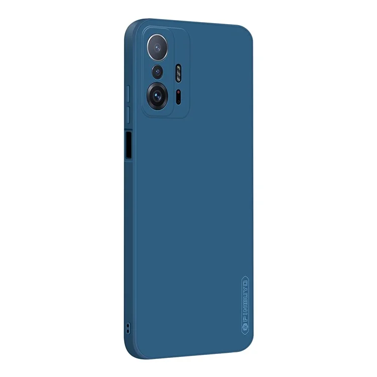 PINWUYO for Xiaomi 11T / 11T Pro Phone Case, Silicone Ultra Slim Shockproof Precise Cutouts Back Cover - Blue