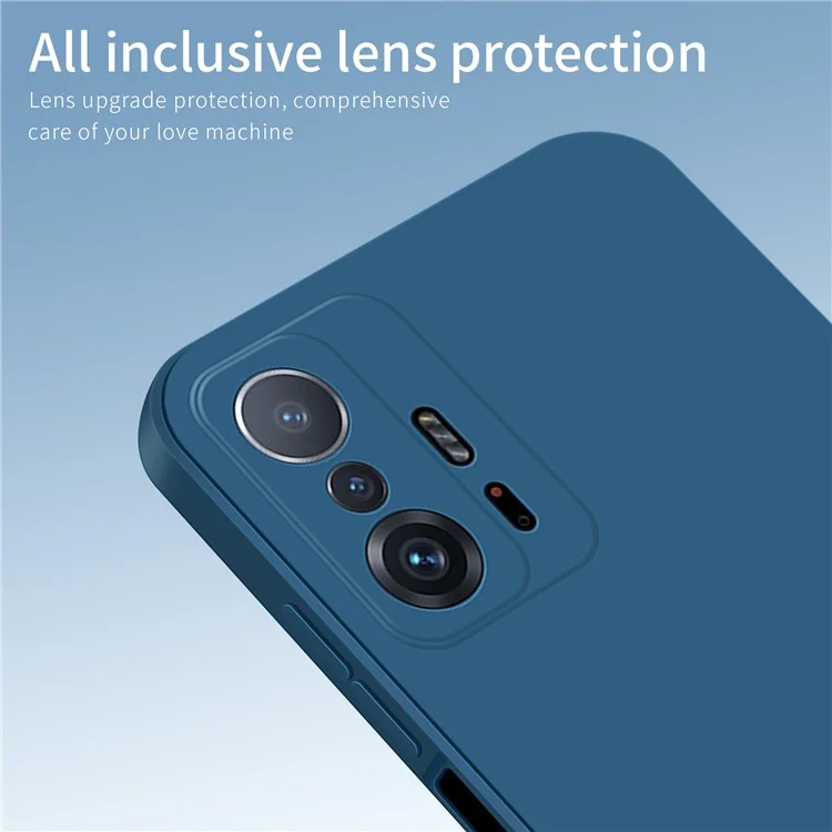 PINWUYO for Xiaomi 11T / 11T Pro Phone Case, Silicone Ultra Slim Shockproof Precise Cutouts Back Cover - Blue