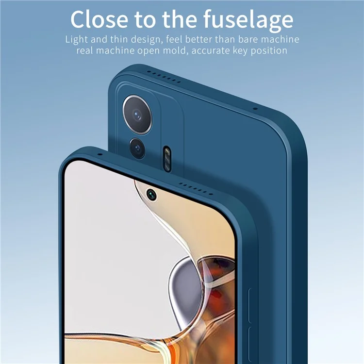PINWUYO for Xiaomi 11T / 11T Pro Phone Case, Silicone Ultra Slim Shockproof Precise Cutouts Back Cover - Blue