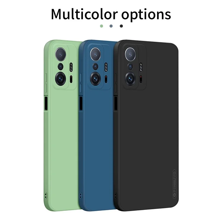 PINWUYO for Xiaomi 11T / 11T Pro Phone Case, Silicone Ultra Slim Shockproof Precise Cutouts Back Cover - Blue