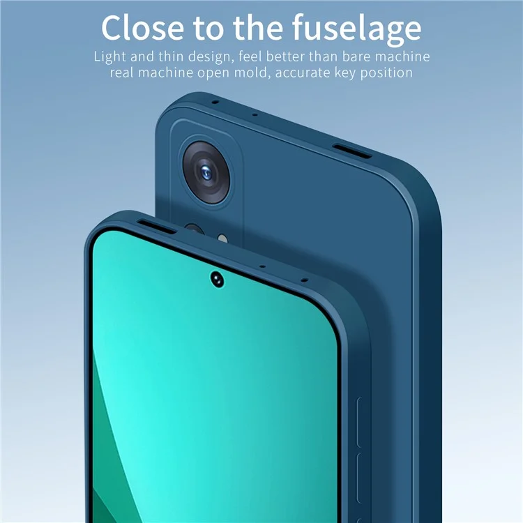 PINWUYO Silicone Case for Xiaomi 12 5G / 12X 5G / 12S 5G, Silky-Soft Touch Precise Cutouts Protective Cover with Fiber Flocking Lining - Blue