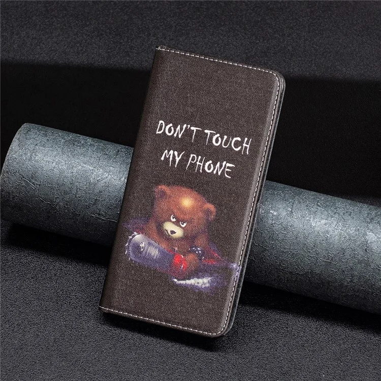 For Xiaomi 12 5G/12X 5G/12S 5G Pattern Printing PU Leather Wallet Stand Case Full Protection Magnetic Auto-absorbed Flip Cover - Bear
