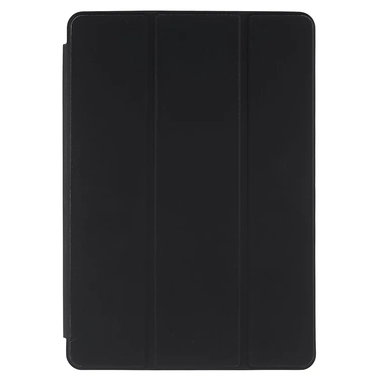 For Xiaomi Pad 5/Pad 5 Pro Pen Slot Design Tri-fold Stand PU Leather TPU Protective Tablet Case - Black