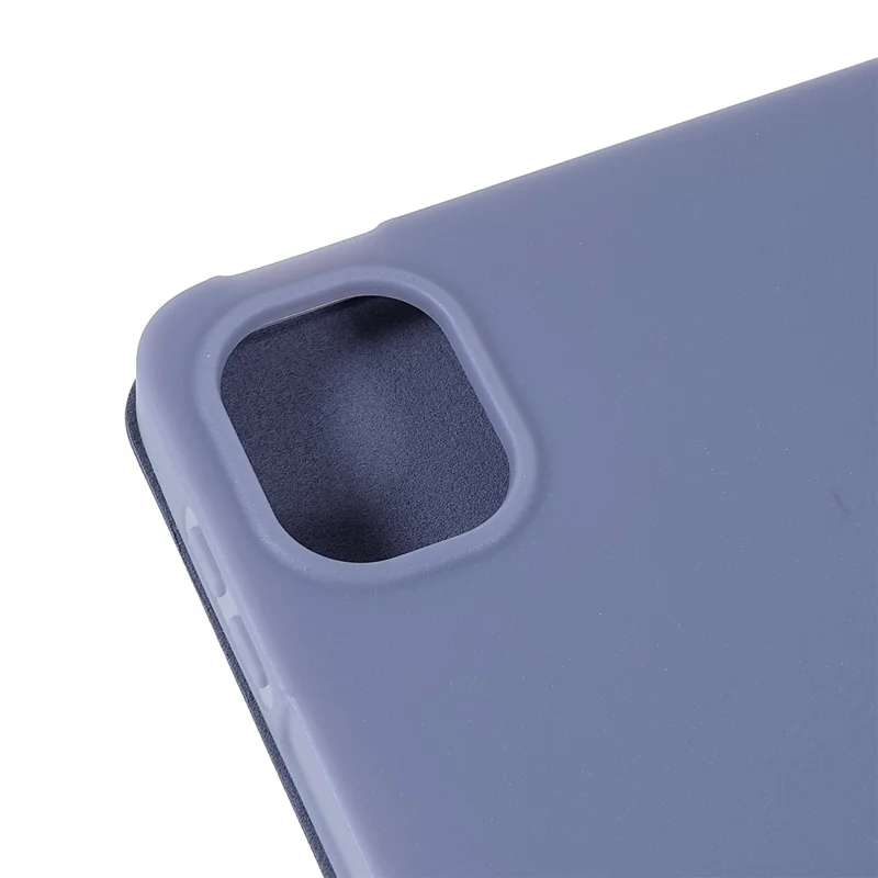 For Xiaomi Pad 5/Pad 5 Pro Shockproof Tri-fold Stand Design PU Leather TPU Protective Case - Purple