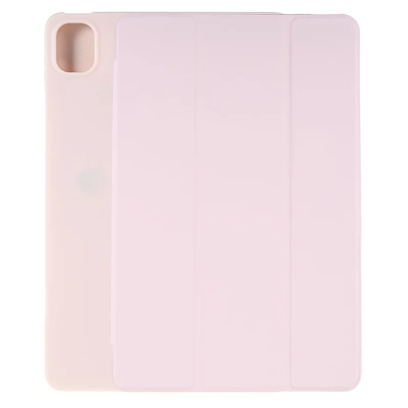 For Xiaomi Pad 5/Pad 5 Pro Shockproof Tri-fold Stand Design PU Leather TPU Protective Case - Pink