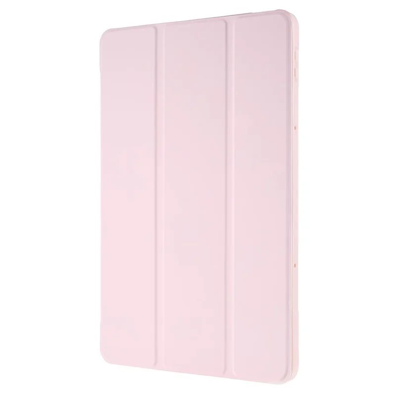 For Xiaomi Pad 5/Pad 5 Pro Shockproof Tri-fold Stand Design PU Leather TPU Protective Case - Pink