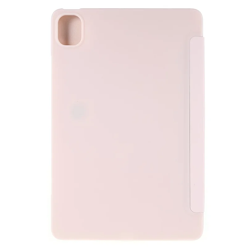 For Xiaomi Pad 5/Pad 5 Pro Shockproof Tri-fold Stand Design PU Leather TPU Protective Case - Pink