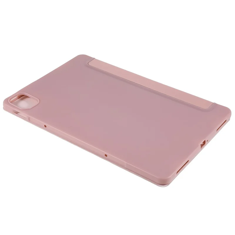 Per Xiaomi Pad 5/Pad 5 Pro Custodia protettiva in pelle PU e TPU con supporto a tre ante - Rose Gold