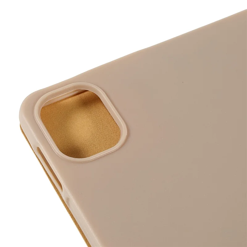 For Xiaomi Pad 5/Pad 5 Pro Shockproof Tri-fold Stand Design PU Leather TPU Protective Case - Gold