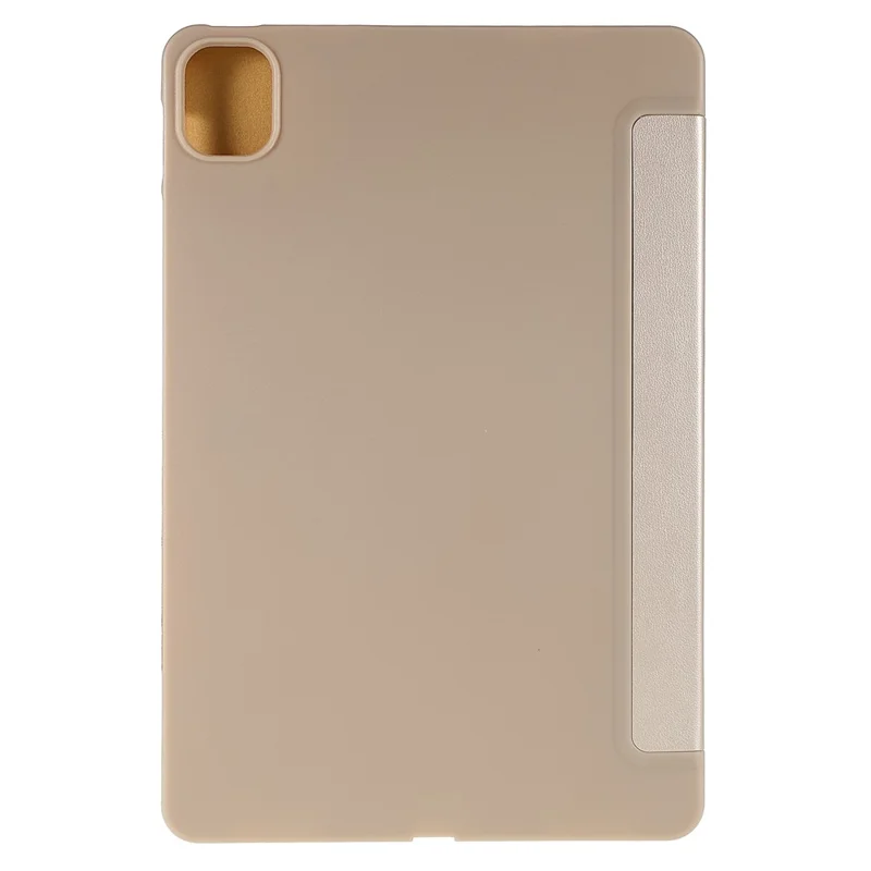 For Xiaomi Pad 5/Pad 5 Pro Shockproof Tri-fold Stand Design PU Leather TPU Protective Case - Gold