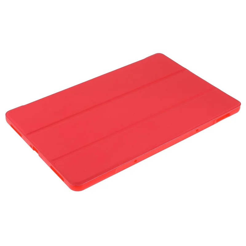 For Xiaomi Pad 5/Pad 5 Pro Shockproof Tri-fold Stand Design PU Leather TPU Protective Case - Red