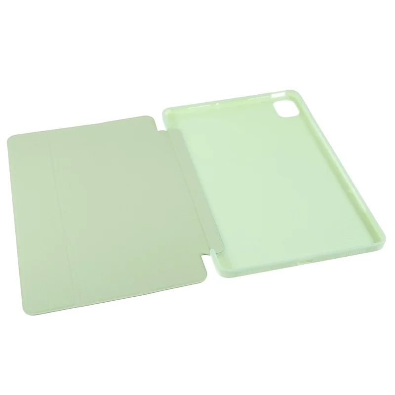 Para Xiaomi Pad 5/Pad 5 Pro Capa Protetora de Couro PU e TPU com Design de Suporte Tri-fold - Verde