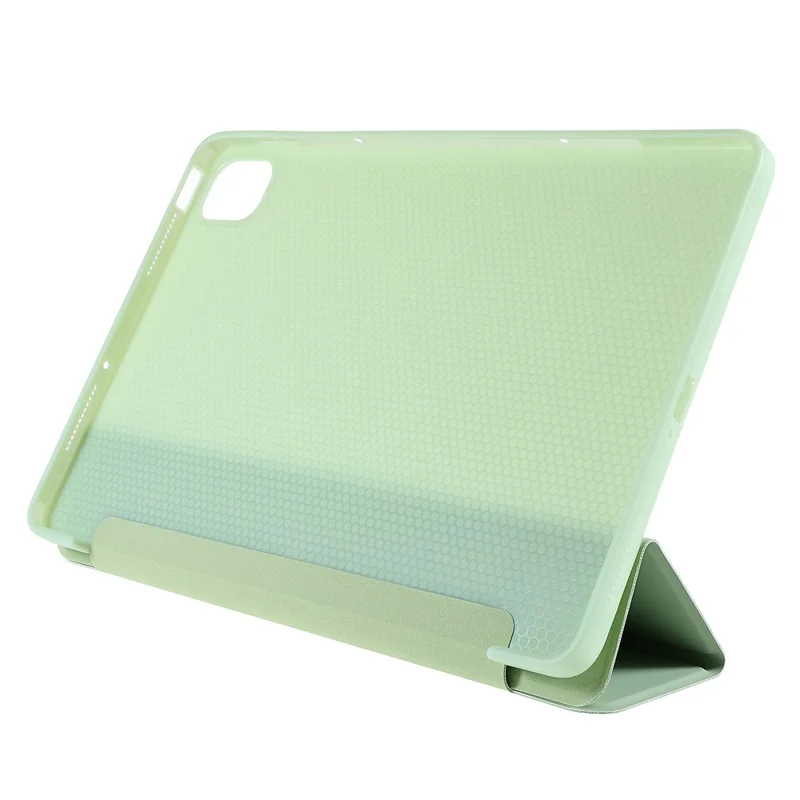 Para Xiaomi Pad 5/Pad 5 Pro Capa Protetora de Couro PU e TPU com Design de Suporte Tri-fold - Verde