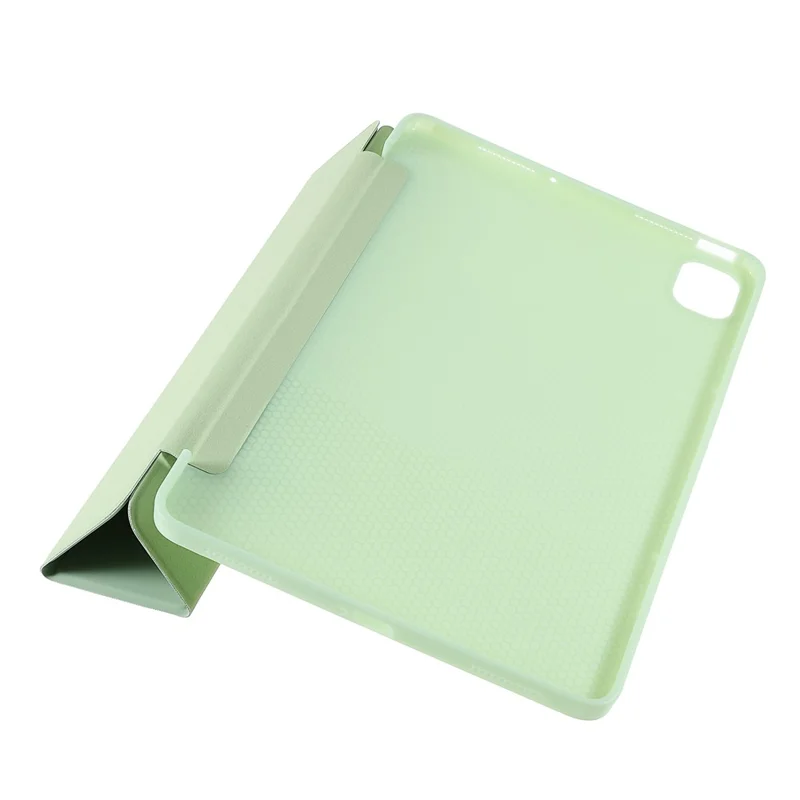 Para Xiaomi Pad 5/Pad 5 Pro Capa Protetora de Couro PU e TPU com Design de Suporte Tri-fold - Verde