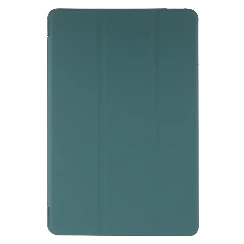 For Xiaomi Pad 5/Pad 5 Pro Shockproof Tri-fold Stand Design PU Leather TPU Protective Case - Blackish Green