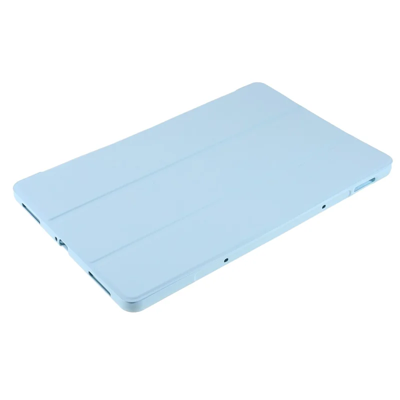 Para Xiaomi Pad 5/Pad 5 Pro Funda protectora de diseño de soporte de triple pliegue de cuero PU y TPU a prueba de golpes - Azul bebé