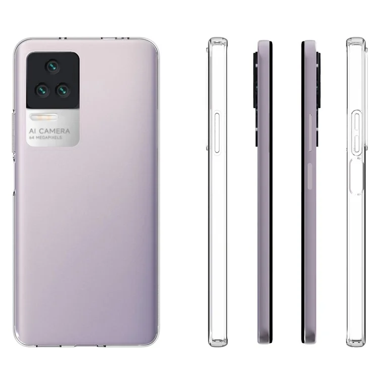 10 Piezas/paquete Clear Anti-watermark Case Para Xiaomi Redmi K50 Pro/K50, Protector de Cubierta Posterior Delgada de TPU Resistente a Los Arañazos