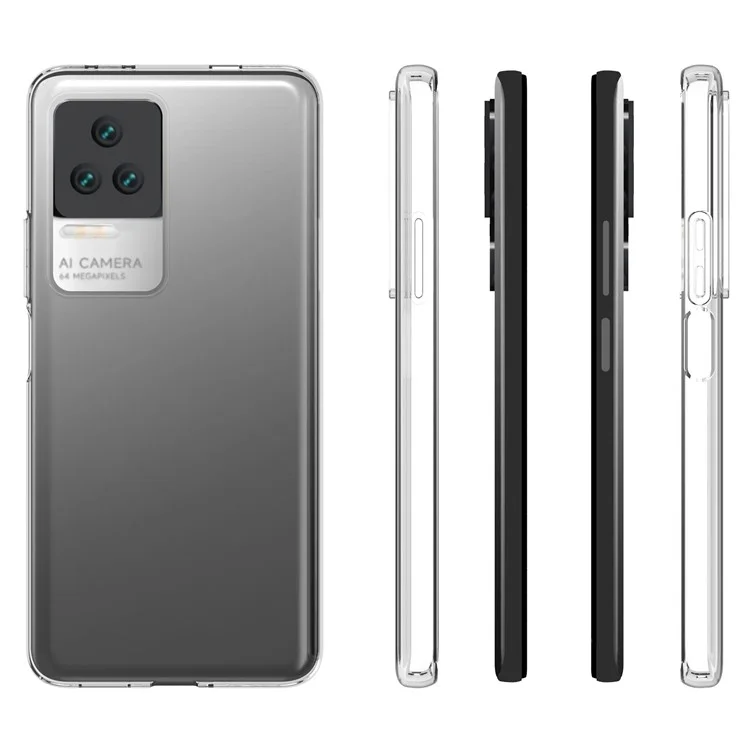 10pcs/pacote de Marco Anti-água Transparente Para Xiaomi Redmi K50 Pro/K50, Recortes Precisos TPU Mol