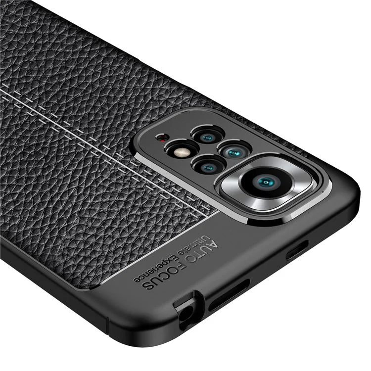 Для Xiaomi Redmi Note 11 4G (Qualcomm) чехол для сотового телефона с мягкой текстурой из TPU, устойчивый к отпечаткам пальцев - черный