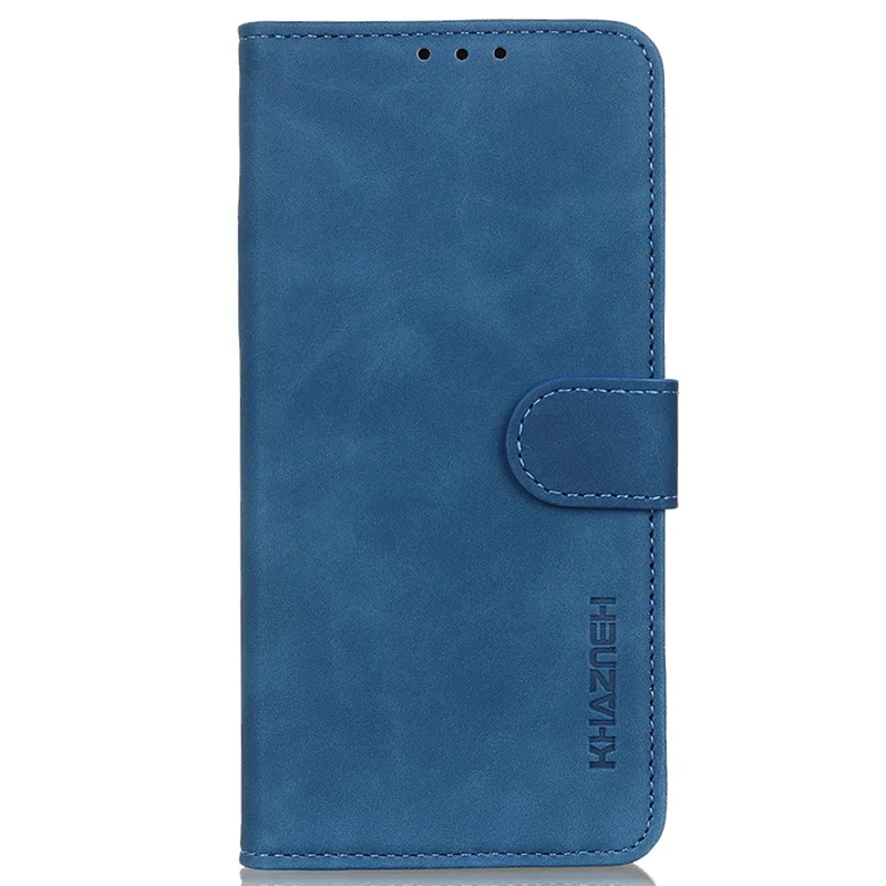 KHAZNEH For Xiaomi Redmi Note 11 4G (Qualcomm)/Note 11S 4G Vintage Leather Shockproof Wallet Case Phone Stand Cover - Blue