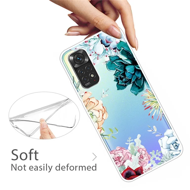 Pour Xiaomi Redmi Note 11S 4G / Redmi Note 11 4G (Qualcomm) Étui de protection avec impression de motif TPU amortissant les chocs - Succulent