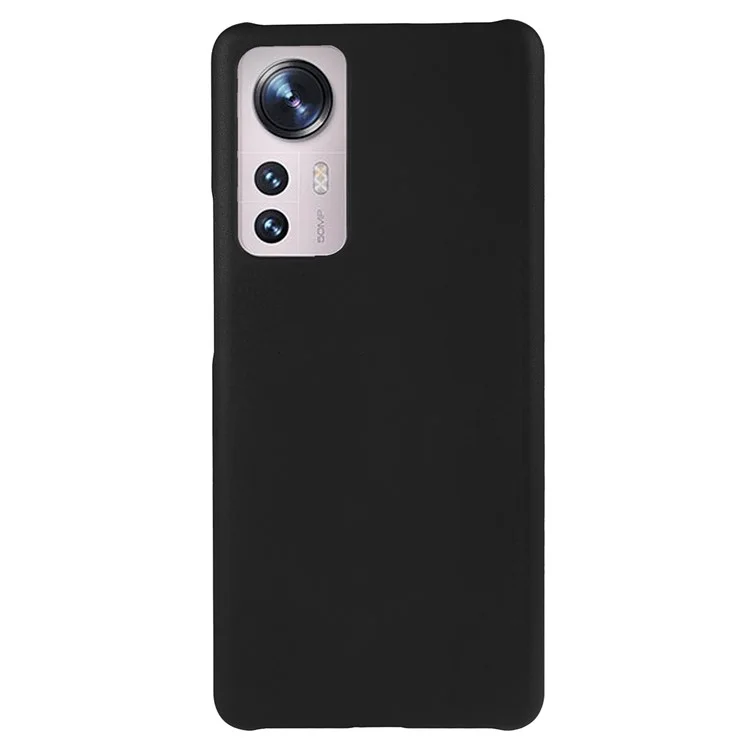 Für Xiaomi 12 Pro 5G/12S Pro 5G/12 Pro (Dimensity) 5G Smartphone Rückseite Hartschalenetui Kratzfeste, glänzende Oberfläche, gummierte, schützende Handyhülle - Schwarz
