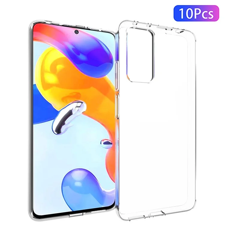 Per Xiaomi Redmi Note 11 Pro 5G (Qualcomm)/4G (MediaTek) 10 pezzi/confezione Custodia interna resistente alle macchie d'acqua Custodia protettiva per telefono ultra-slim in TPU morbido e trasparente