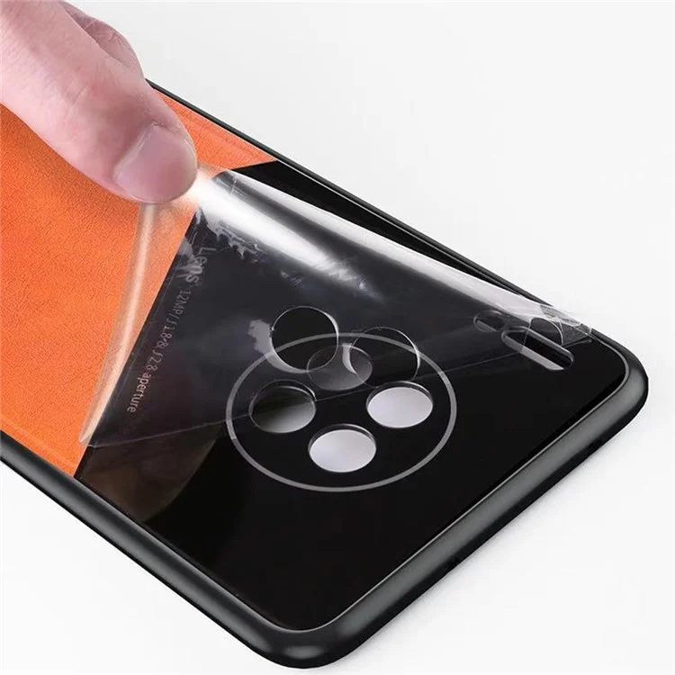 For Xiaomi 12 5G/12X 5G/12S 5G Precise Cut-Out Phone Case Shockproof Cover Anti-Fall Textured Leather Shell TPU Frame Protector with Magnetic Metal Sheet - Orange