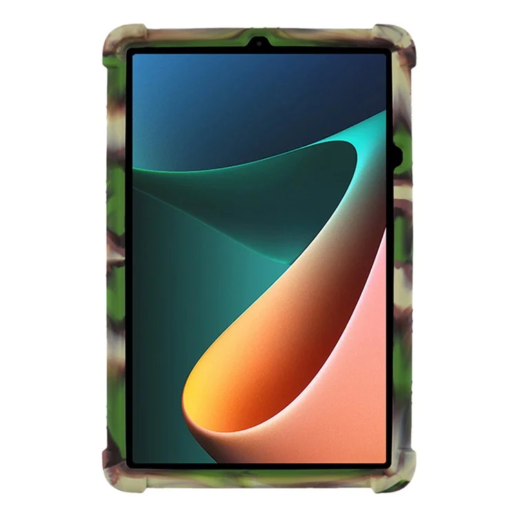 Para Xiaomi Pad 5 / Pad 5 Pro Reforzó La Cubierta De La Caja De La Tableta De Silicona De La Esquina Con PC Kickstand - Camuflaje