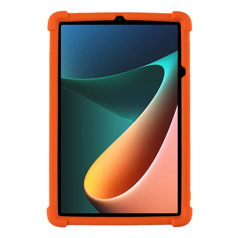 Für Xiaomi Pad 5 / Pad 5 Proverstärkte Ecke Silikon-Tablet-Gehäuseabdeckung Mit PC-Kickstand - Orange