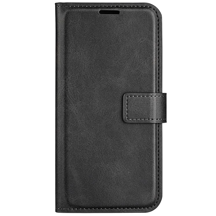 For Xiaomi 12 5G/12X 5G/12S 5G Texture PU Leather Stand Case Magnetic Clasp Wallet Protective Cover - Black