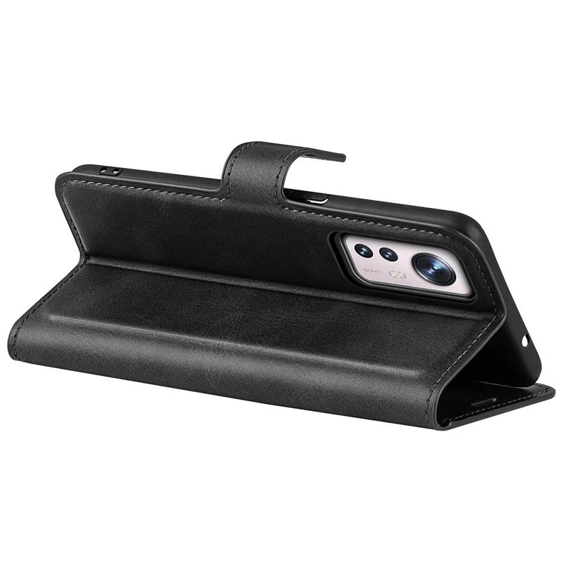 Per Xiaomi 12 5g/12x 5g/12s 5g Texture PU Stand Stand Case di Chiusura Magnetica Coperchio Protettivo - Blu